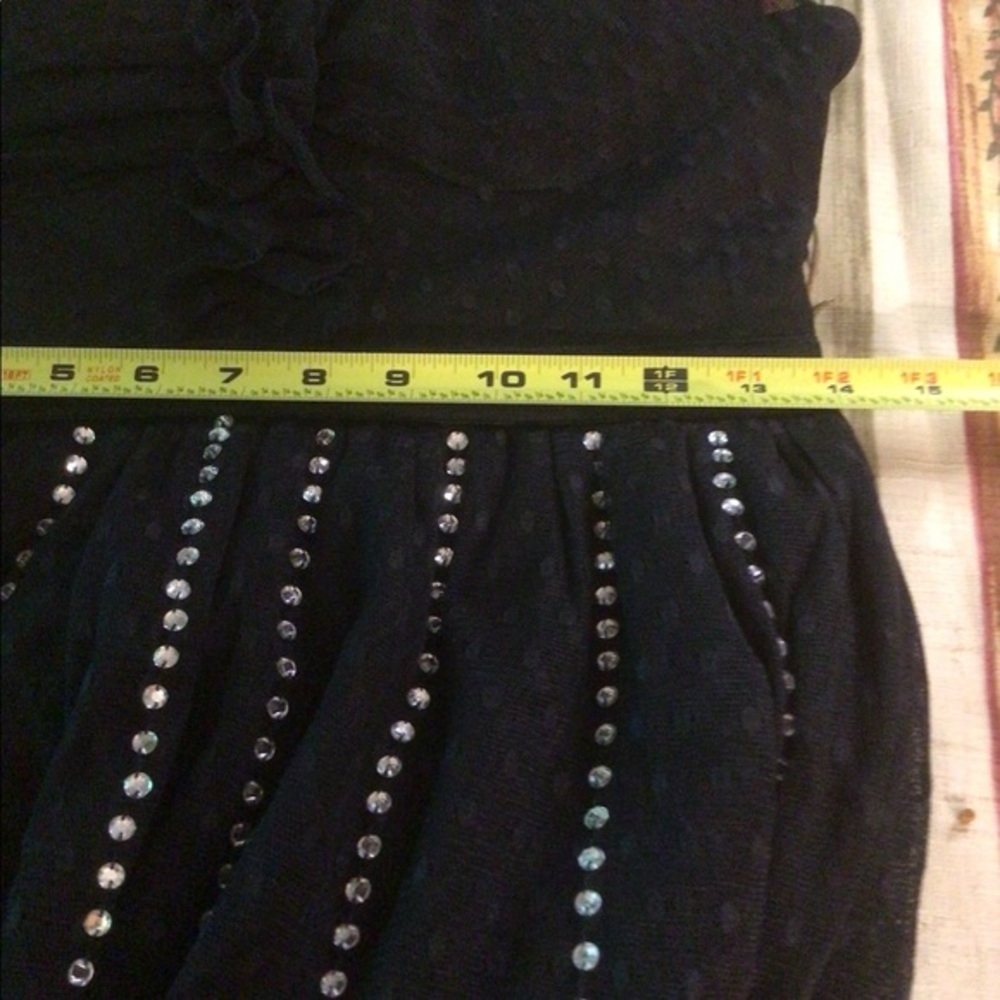 BEBE STRAPLESS BLACK/SILVER DRESS - Picture 15 of 16